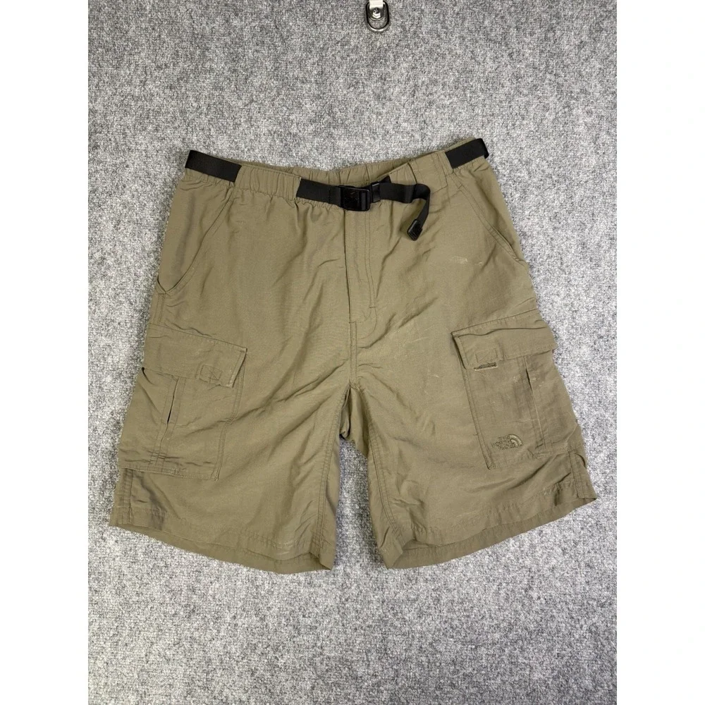 Men's The North Face Green Cargo Hiking Shorts *See Info* Size Large Belted